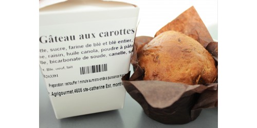 Muffin aux carottes et raisins